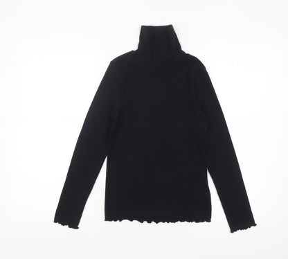 Girls UK Size 10-11 Years Marks and Spencer Black Basic T-Shirt