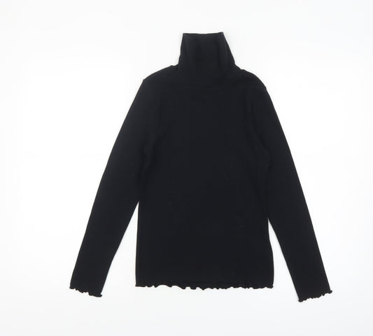Girls UK Size 10-11 Years Marks and Spencer Black Basic T-Shirt