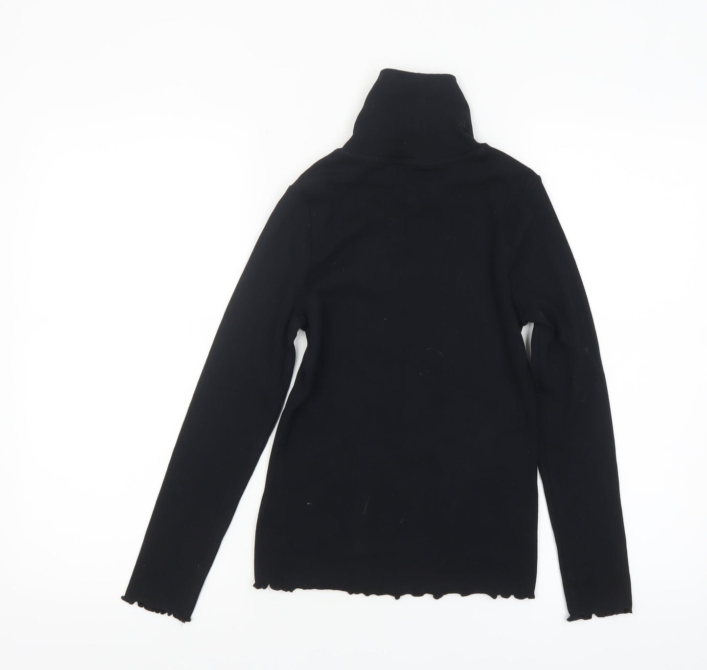 Girls UK Size 10-11 Years Marks and Spencer Black Basic T-Shirt