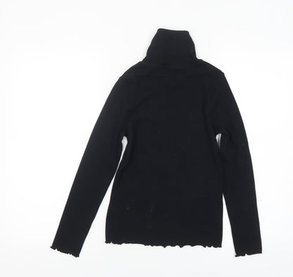 Girls UK Size 10-11 Years Marks and Spencer Black Basic T-Shirt