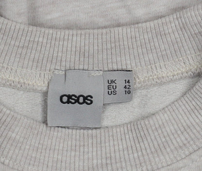 Womens UK Size 14 ASOS Beige Pullover Sweatshirt
