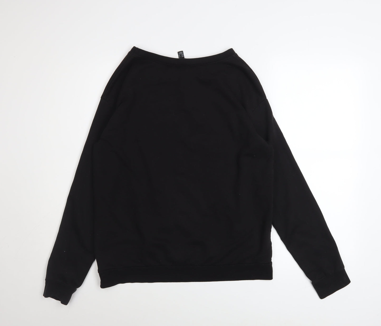 Womens UK Size S Mango Black Pullover Sweatshirt