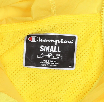 Champion Men’s Yellow Hooded Windbreaker Jacket Small