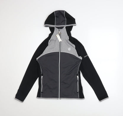 Dare 2b Women's Grey Hooded Full Zip Softshell Jacket Size 8
