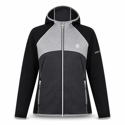 Dare 2b Women's Grey Hooded Full Zip Softshell Jacket Size 8