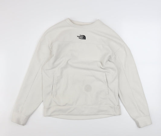 Womens UK Size M The North Face Beige Pullover Sweatshirt