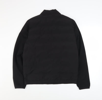 Zara Men Black M Basic Full Zip Padded Jacket