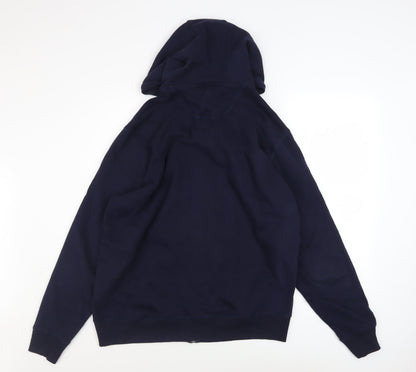 Marks and Spencer Men’s Blue L Hooded Full Zip Cotton Jacket