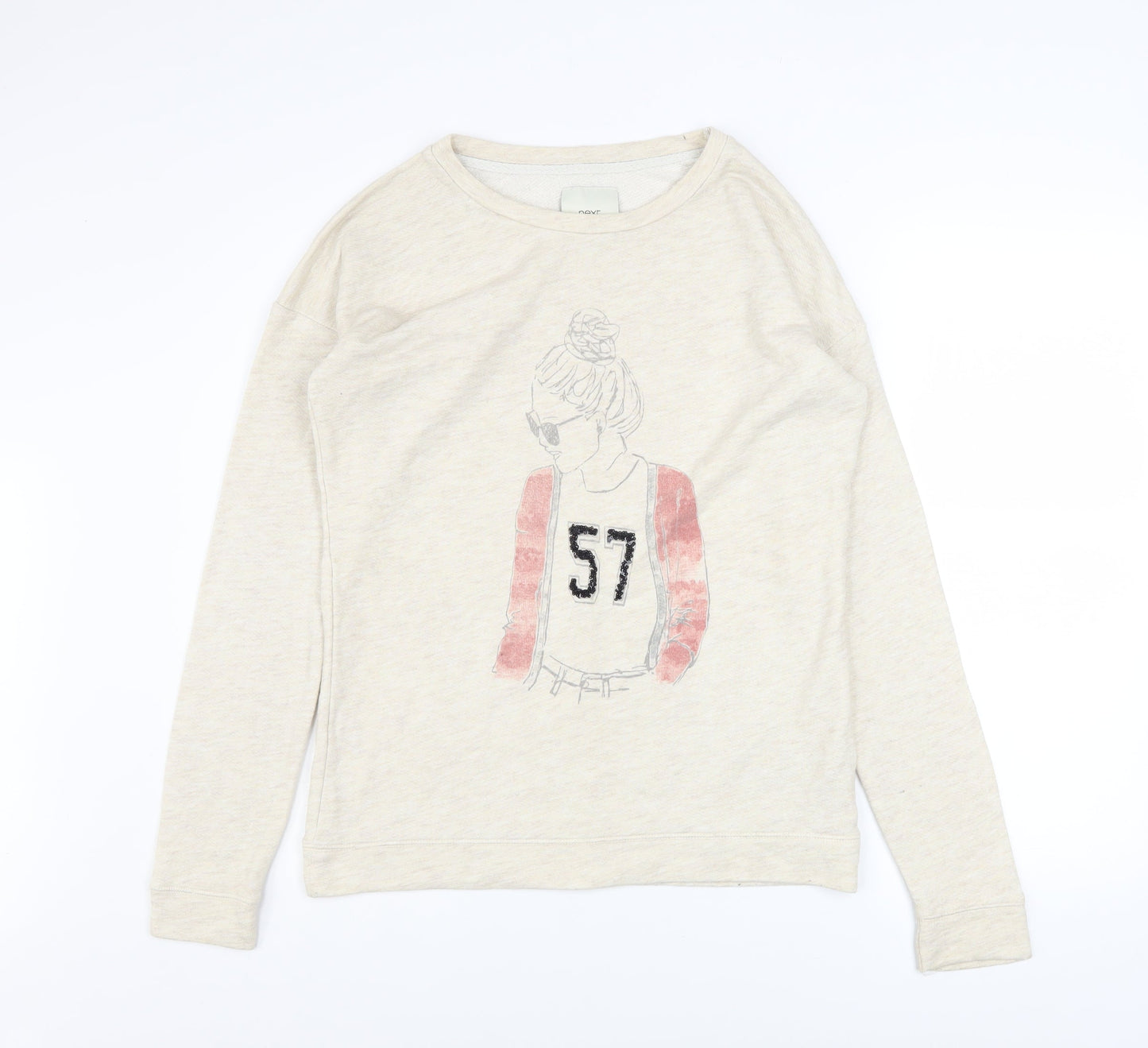 Womens UK Size 8 NEXT Beige Pullover Sweatshirt