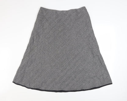 Marks and Spencer Women Grey Wool Blend A-Line Tweed Skirt UK 16