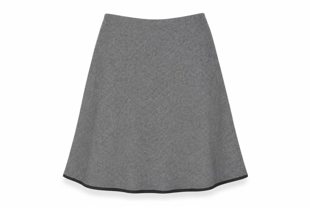 Marks and Spencer Women Grey Wool Blend A-Line Tweed Skirt UK 16