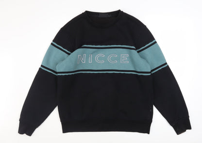 Mens UK Size L NICCE Black Pullover Sweatshirt
