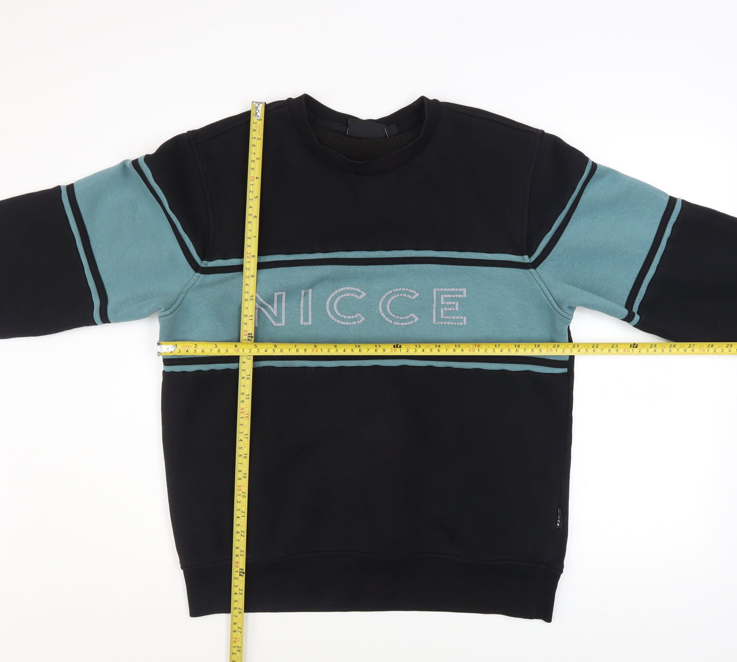 Mens UK Size L NICCE Black Pullover Sweatshirt