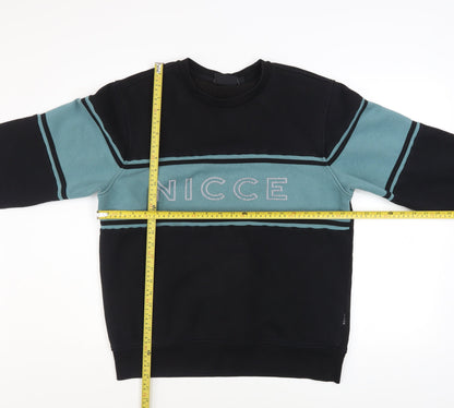 Mens UK Size L NICCE Black Pullover Sweatshirt