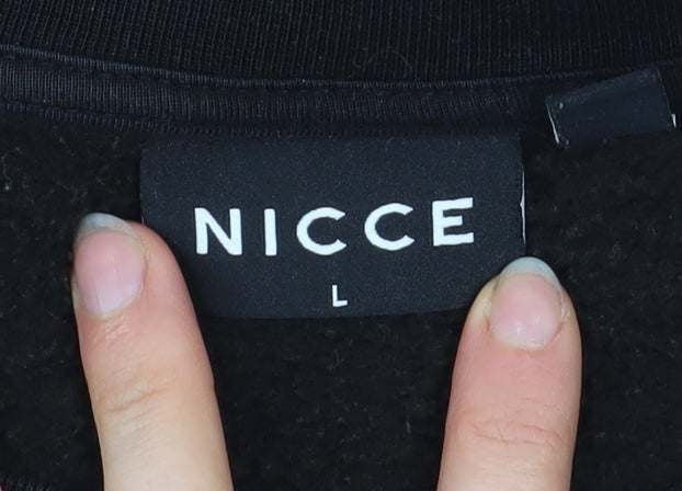 Mens UK Size L NICCE Black Pullover Sweatshirt
