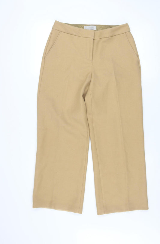 Womens UK Size 8 Hobbs Regular Fit Business Casual Formal Workwear Beige Trouser