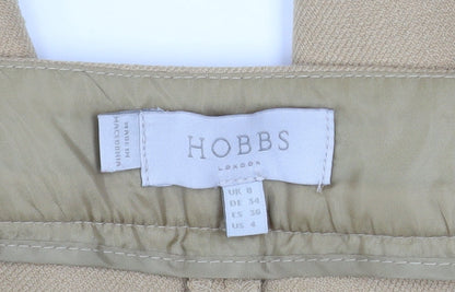 Womens UK Size 8 Hobbs Regular Fit Business Casual Formal Workwear Beige Trouser