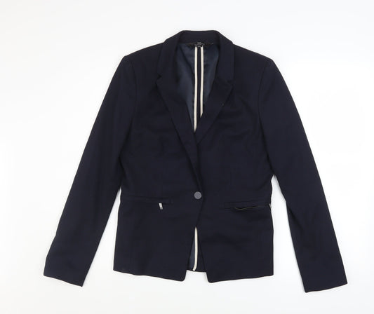 Womens UK Size 10 NEXT Regular Blue Blazer