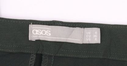 Womens UK Size 8 ASOS Slim Fit Business Casual Workwear Green Trousers