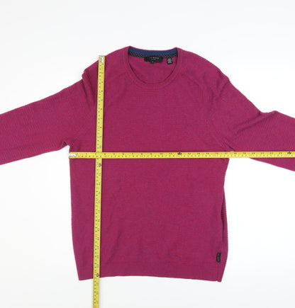 Mens UK Size M Ted Baker Purple Pullover Jumper