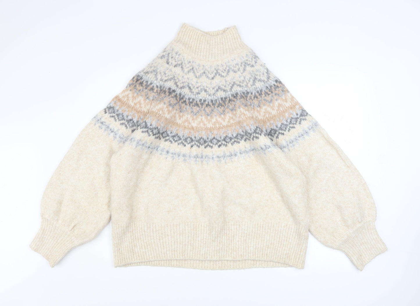 Womens UK Size XL Marks and Spencer Beige Pullover Jumper