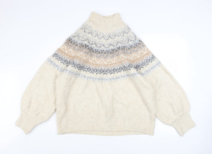 Womens UK Size XL Marks and Spencer Beige Pullover Jumper