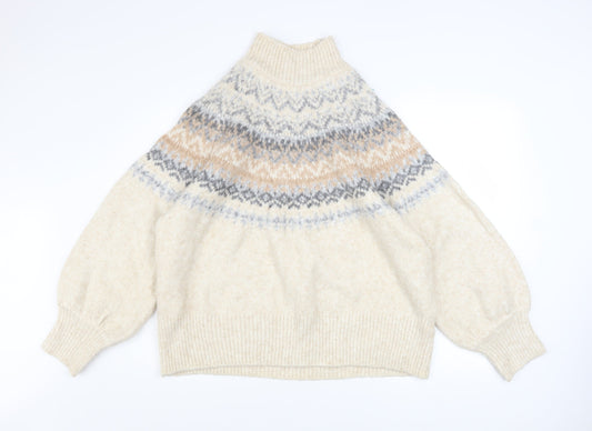 Womens UK Size XL Marks and Spencer Beige Pullover Jumper