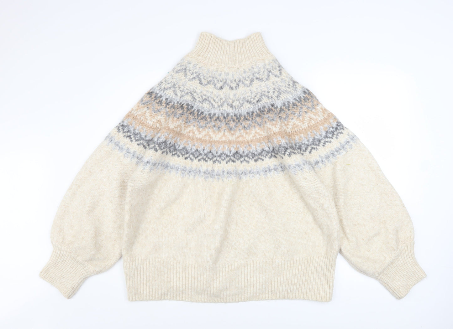 Womens UK Size XL Marks and Spencer Beige Pullover Jumper