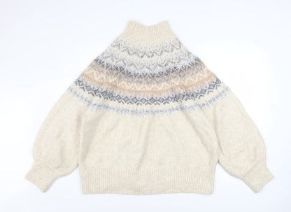 Womens UK Size XL Marks and Spencer Beige Pullover Jumper