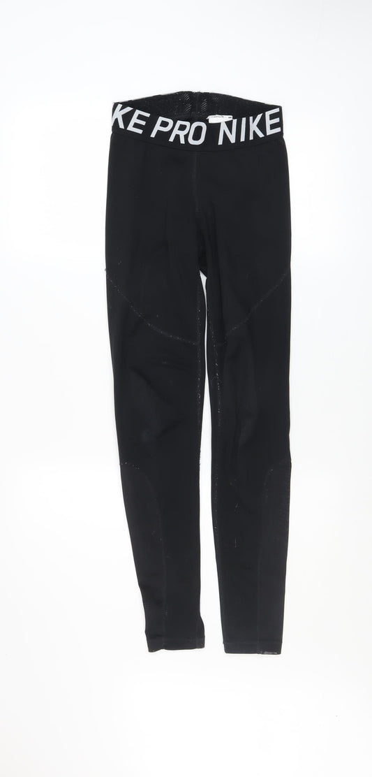 Womens UK Size S Nike Slim Fit Leggings Black Leggings