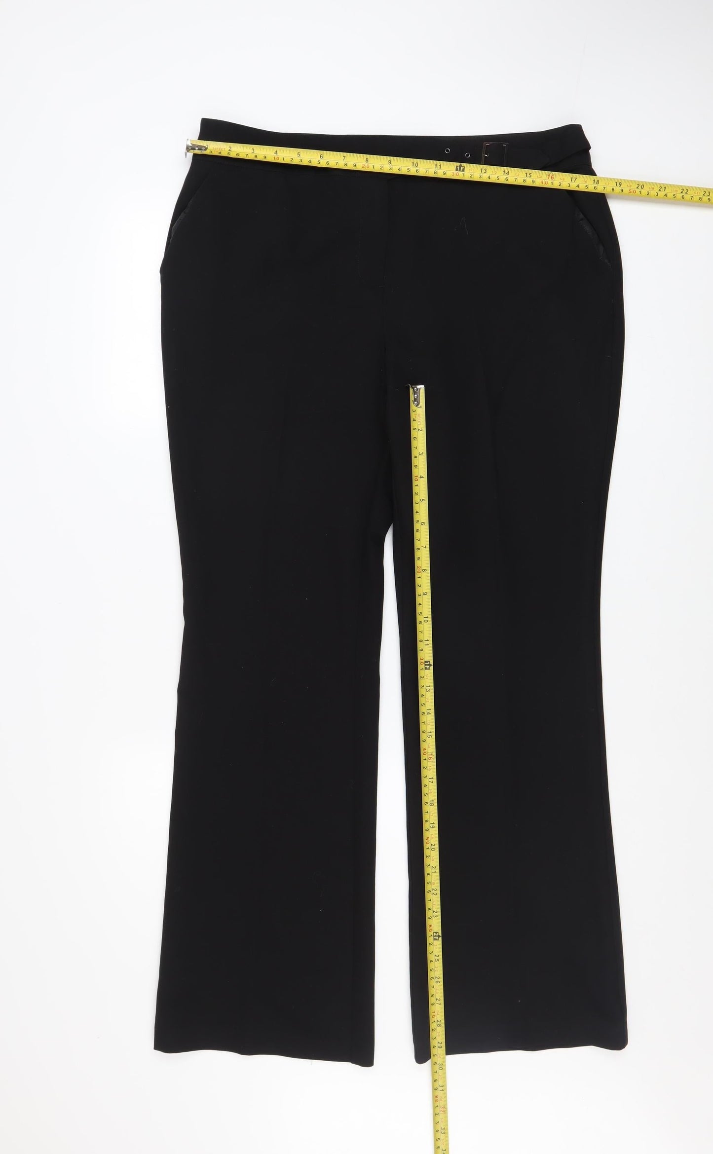 Womens UK Size 14 NEXT Regular Fit Dress Pants Black Trousers