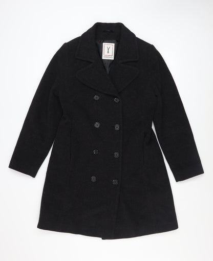 Womens UK Size 8 Vernissage Black Pea Coat