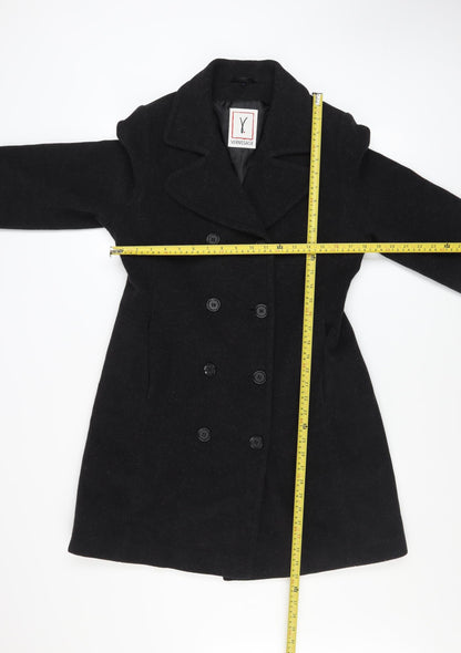 Womens UK Size 8 Vernissage Black Pea Coat