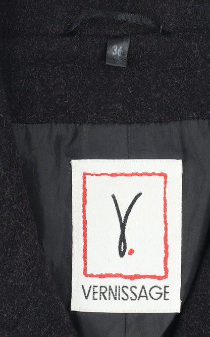 Womens UK Size 8 Vernissage Black Pea Coat