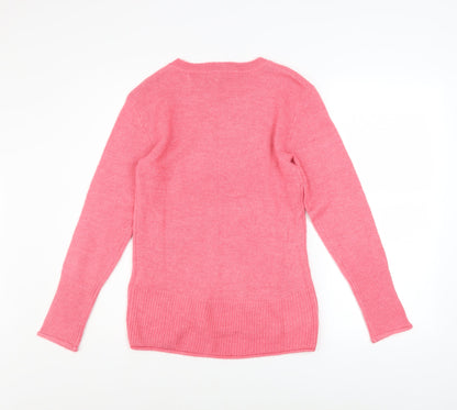 Womens UK Size XS H&M Pink Pullover Jumper