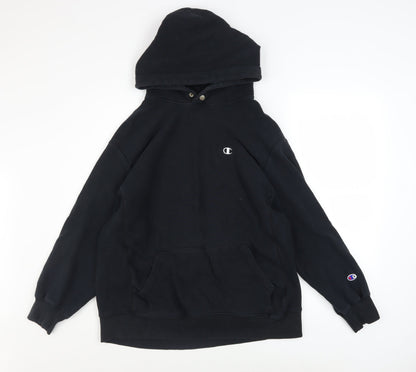 Mens UK Size M Champion Black Pullover Hoodie