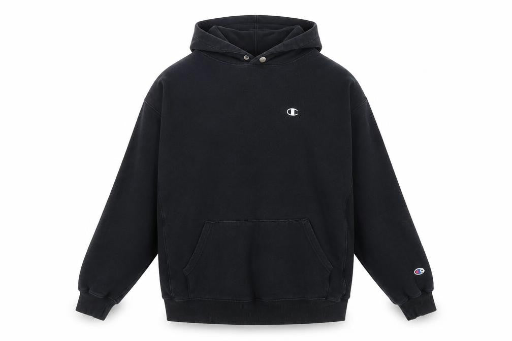 Mens UK Size M Champion Black Pullover Hoodie