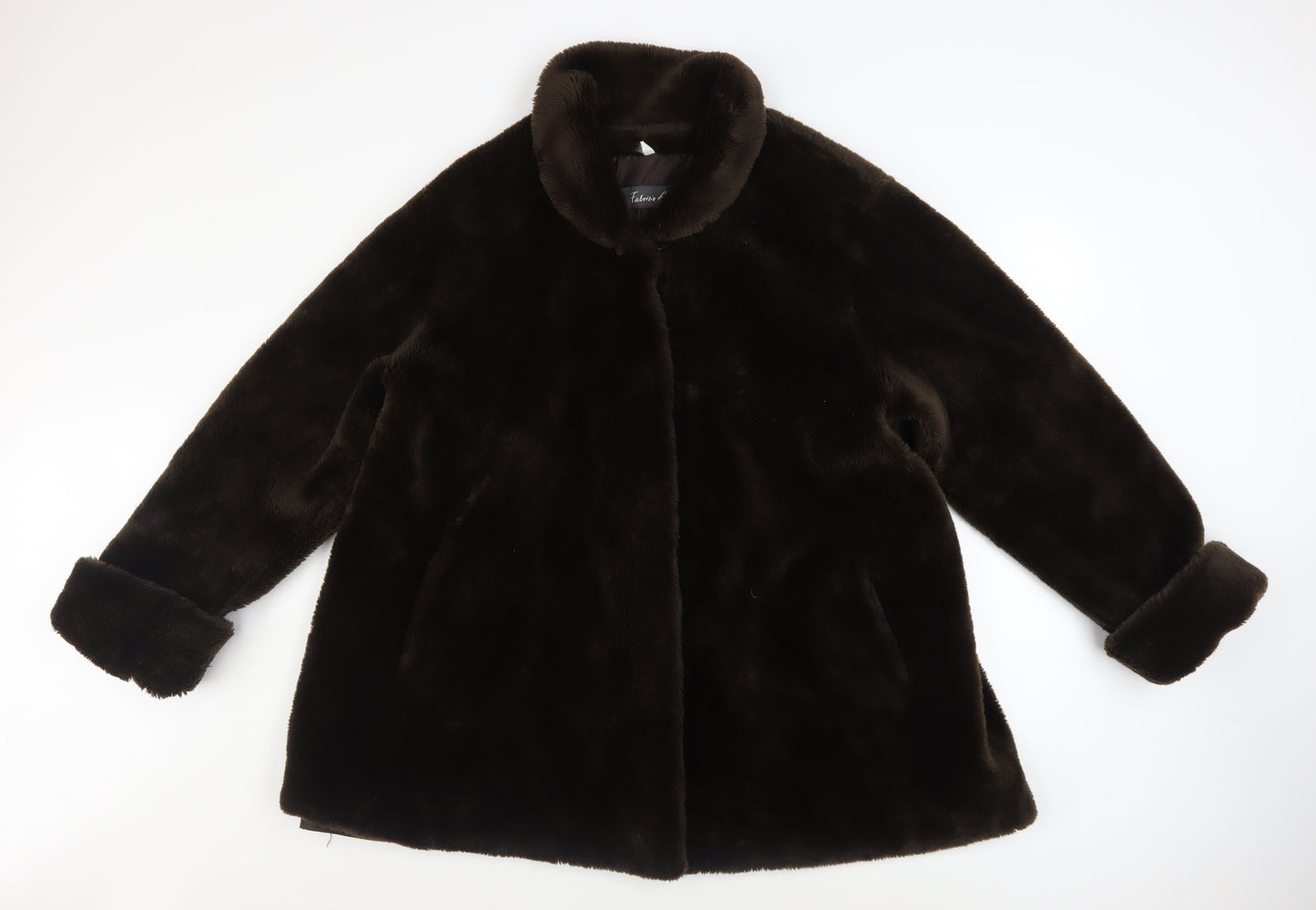 Womens UK Size 14 Fabrizio A. Brown Overcoat