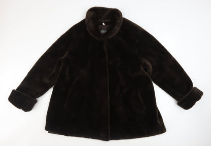 Womens UK Size 14 Fabrizio A. Brown Overcoat