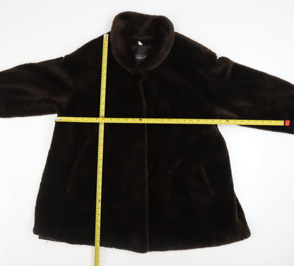 Womens UK Size 14 Fabrizio A. Brown Overcoat