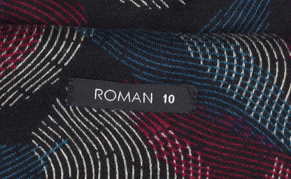 Roman Women Multicoloured Size 10 Shift Knee Length Dress