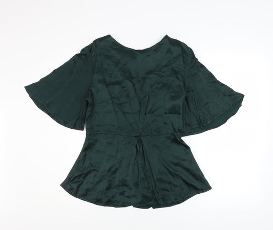 Womens UK Size 12 Monsoon Green Tunic Blouse