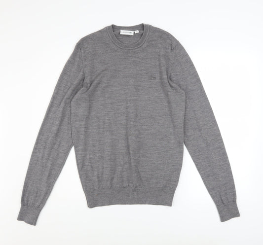 Mens UK Size S Lacoste Grey Pullover Jumper