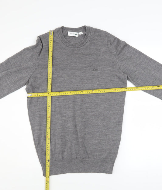 Mens UK Size S Lacoste Grey Pullover Jumper