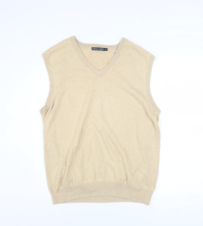 Mens UK Size M Woolovers Beige Vest Jumper