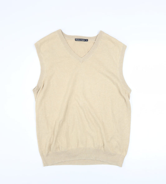 Mens UK Size M Woolovers Beige Vest Jumper