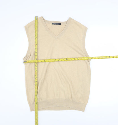 Mens UK Size M Woolovers Beige Vest Jumper