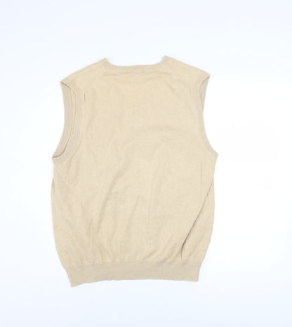 Mens UK Size M Woolovers Beige Vest Jumper