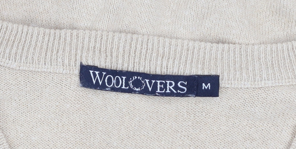 Mens UK Size M Woolovers Beige Vest Jumper
