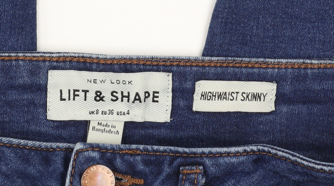 Womens UK Size 8 New Look Slim Fit Skinny Blue Jeans